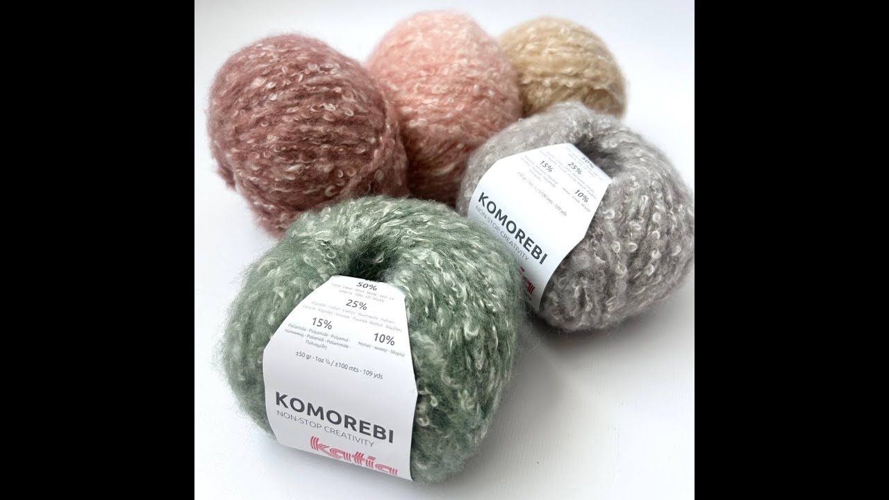 Komorebi Katia. Пряжа с фактурой - букле. Обзор пряжи от магазина Knitted-story-shop