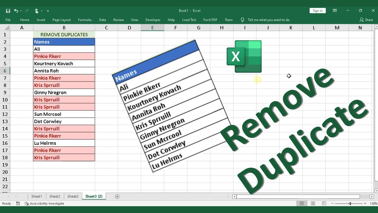 How to Remove Duplicate values or text in Excel | Delete duplicate