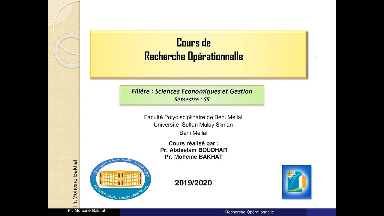 Programmation linéaire- Introduction