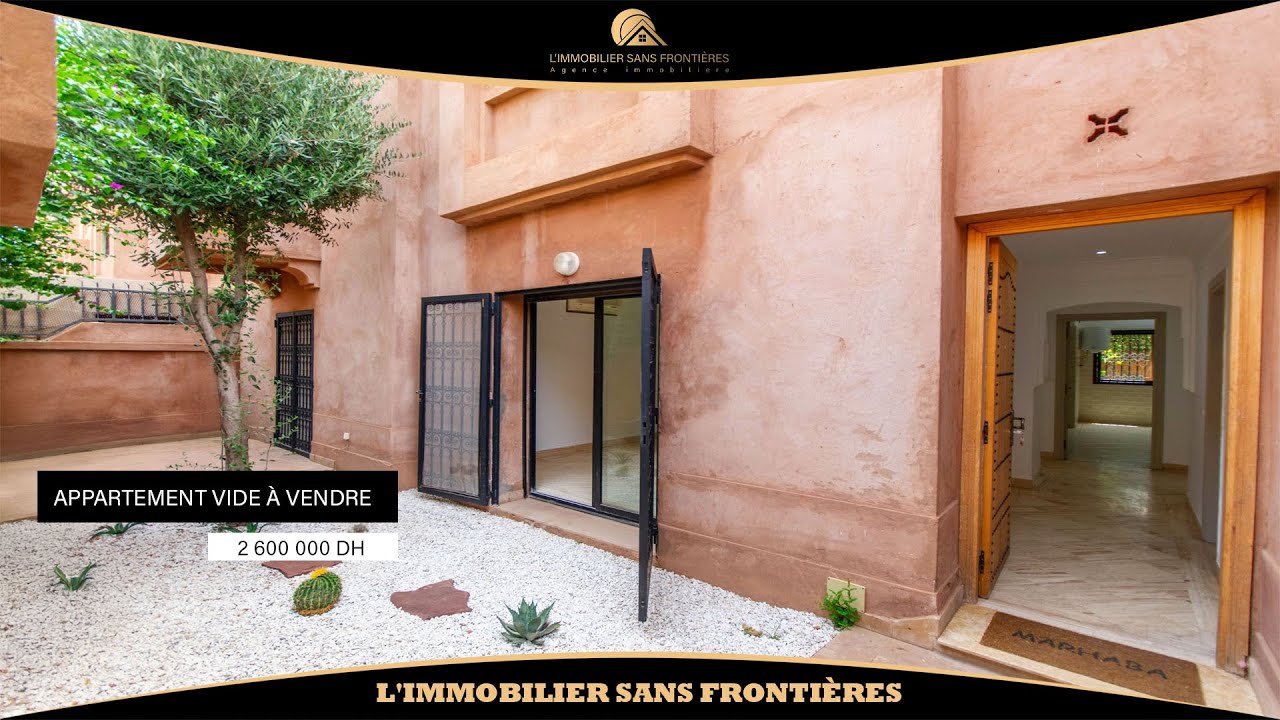 Charme Appartement Vide avec Jardin priv&eacute; &agrave; vendre &ndash; Targa Marrakech