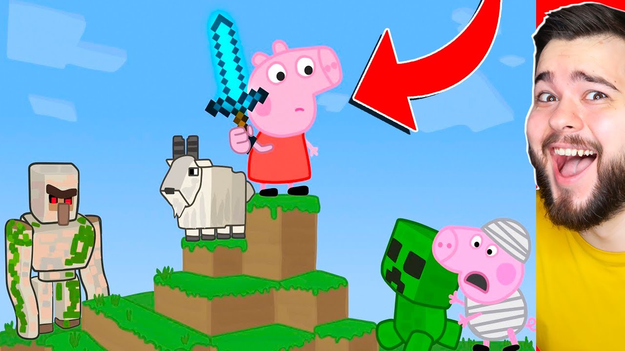 СВИНКА ПЕППА ПРОТИВ МАЙНКРАФТ! Анимация Peppa pig vs Minecraft Мультик