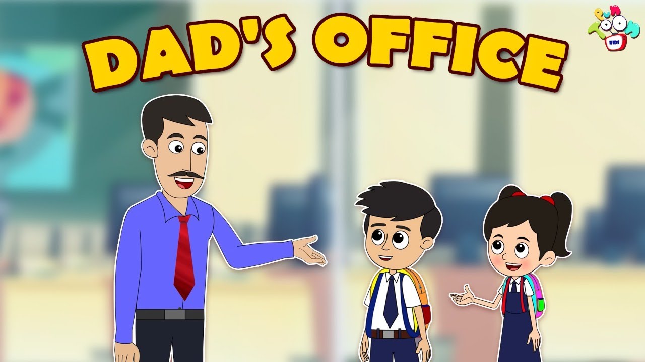 Dad's Office | Gattu Chinki and Papa | Animated Stories | English Cartoon | Moral Stories | PunToon