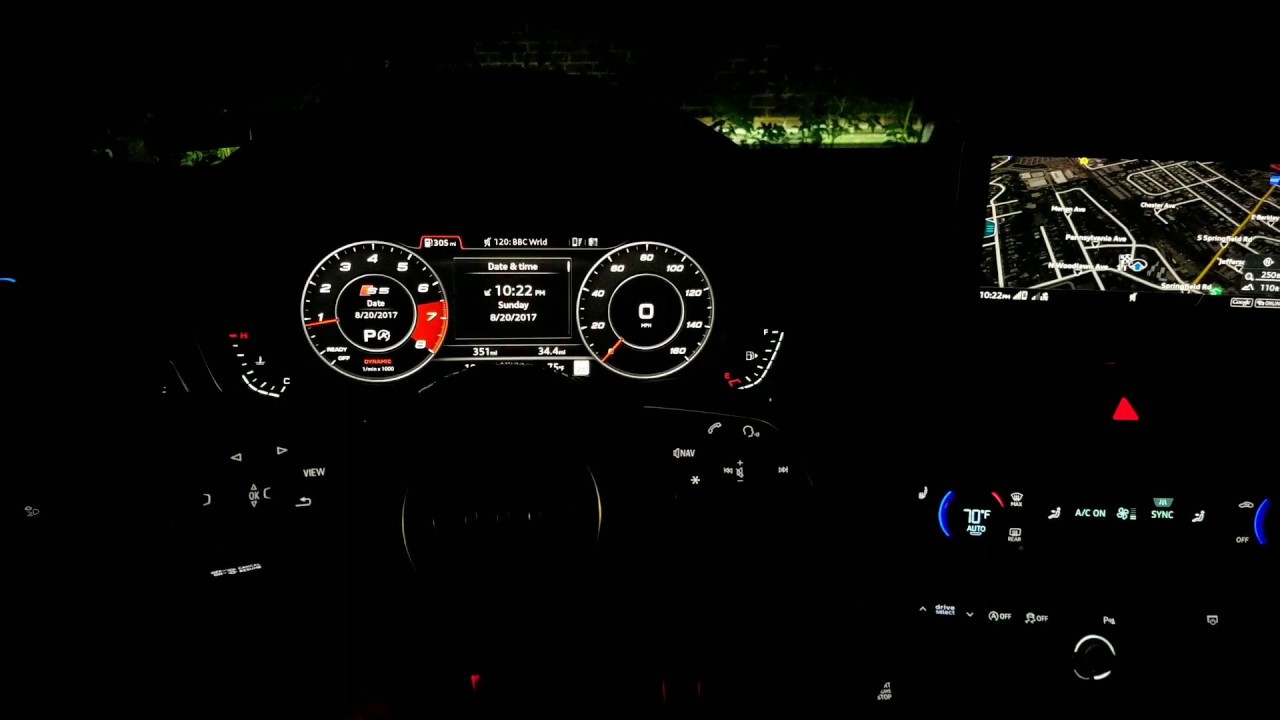 Audi A5 / S5 Sportback 2018 - Interior Lighting at Night (w/ Lighting Plus package)