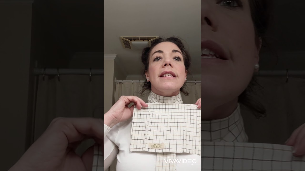 How to tie a four-fold bib-style stock tie for fox hunting or side saddle/ sidesaddle