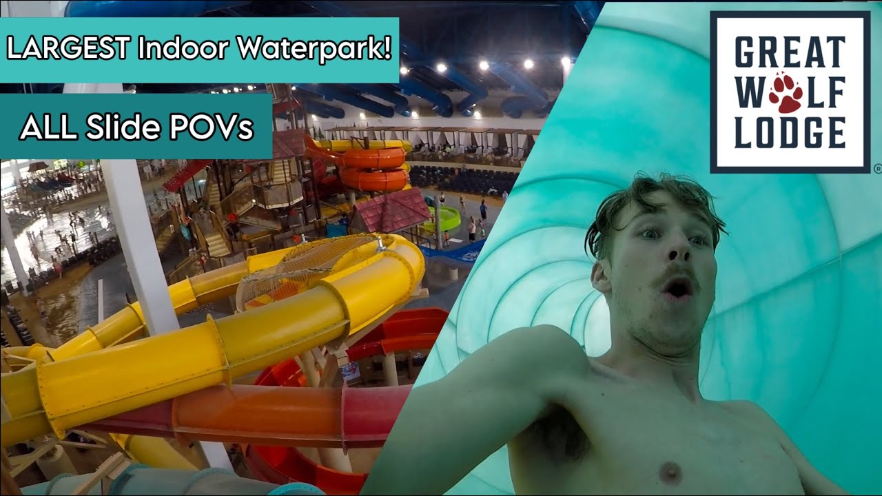 Great Wolf Lodge’s LARGEST Indoor Waterpark! | Great Wolf Lodge - Perryville, MD, ALL Slide POVs