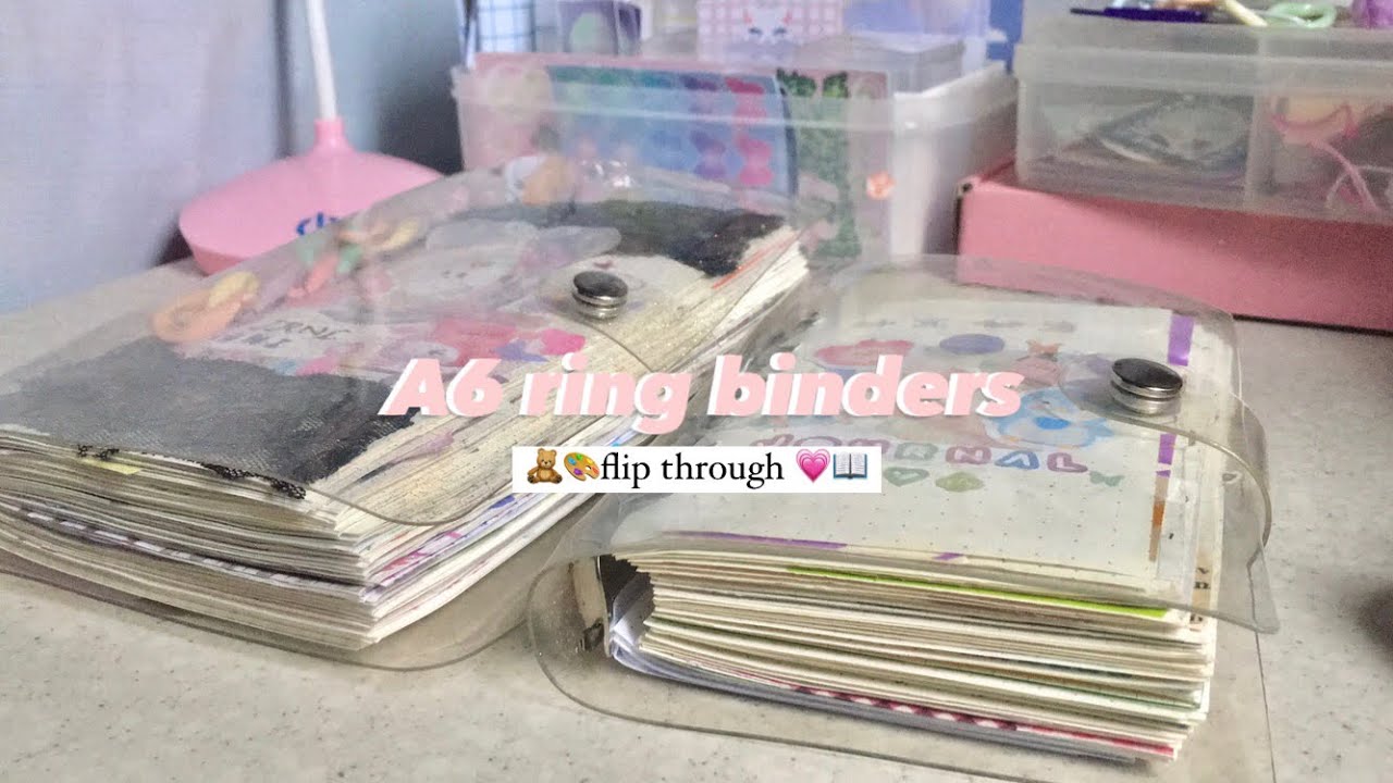 a6 ring binders journal flip through 📖🧸🎨 | tetekoochi