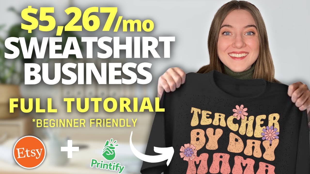 Как зарабатывать 5267 долларов в месяц, продавая толстовки на Etsy (2026): обучающее руководство ...