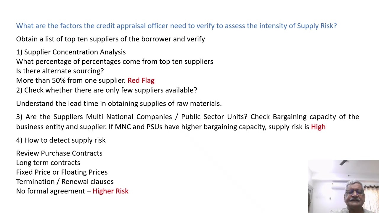 Video 111   on Supply Risk