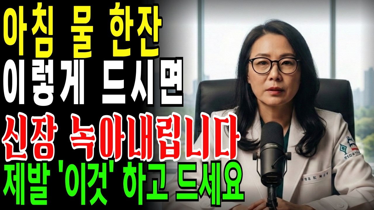 아침에 물 마시지 마세요! 세균을 먹고 있는 겁니다. '이것' 하고 물 드세요. 신장 녹아내립니다. | 신장건강 | 시니어건강 | 건강정보