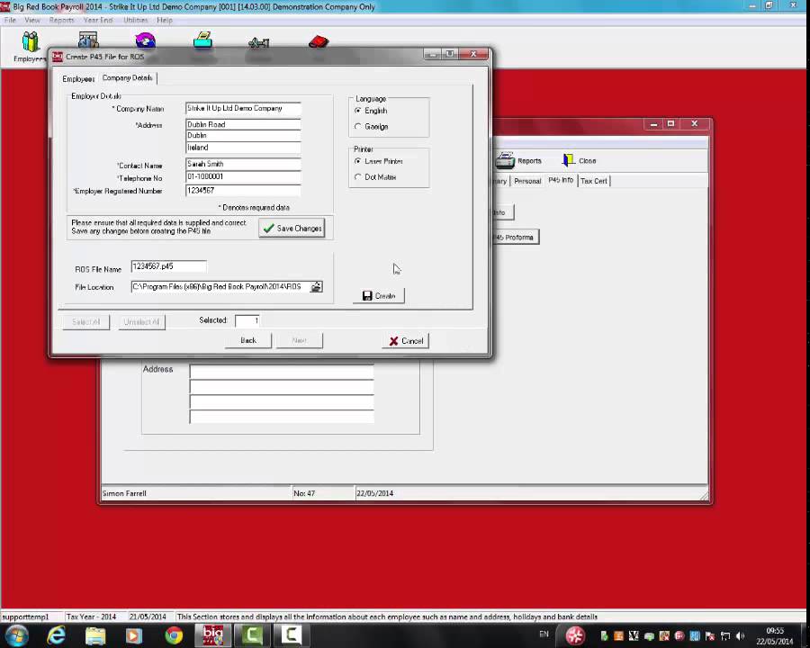 How To Create a P45 in Big Red Book Payroll