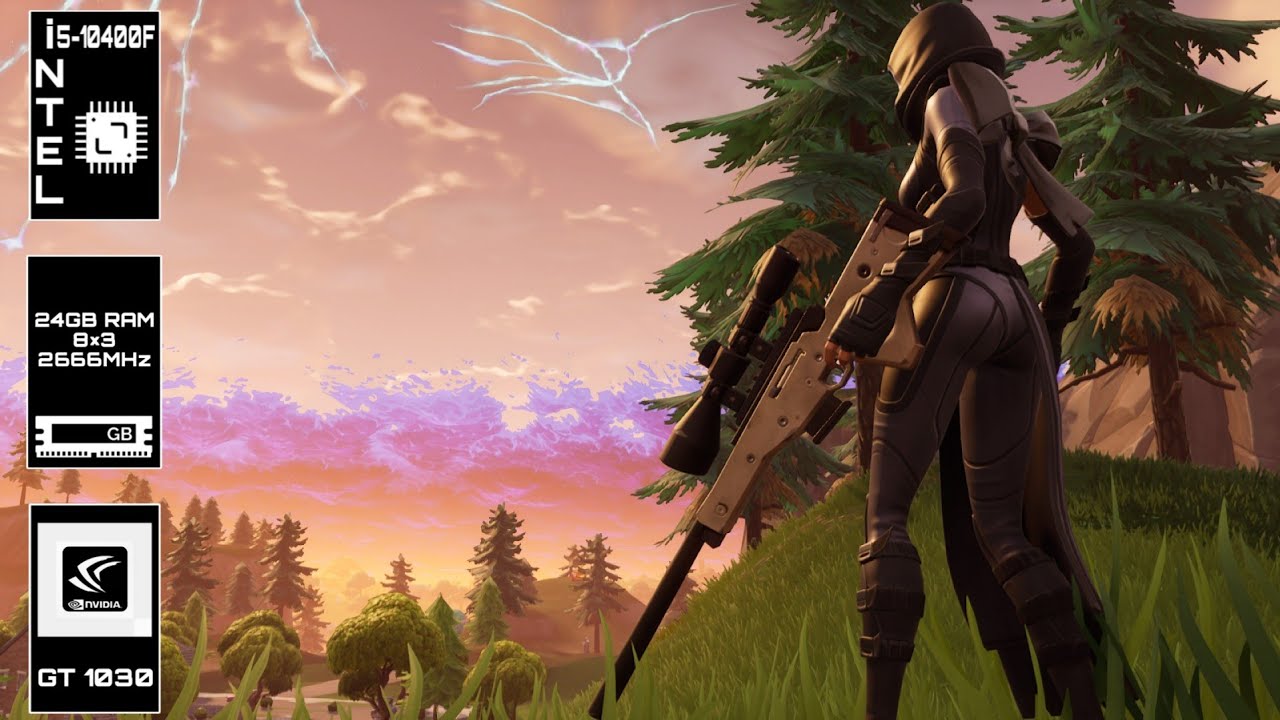 i5 10400F + GT 1030 - Fortnite OG: Chapter 1 -  Season 1 - 720p / DX11 & Performance Mode ,Fps Test