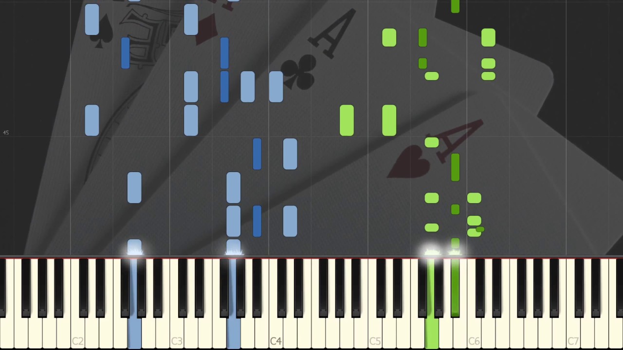 Poker d'Assi - For a Few Dollars More [Piano Tutorial] (Synthesia)