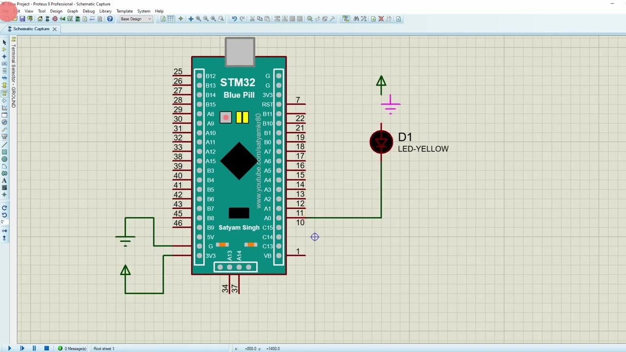 STM32 Урок №14 -  Моделирование работы STM32 при помощи Proteus 8.10 