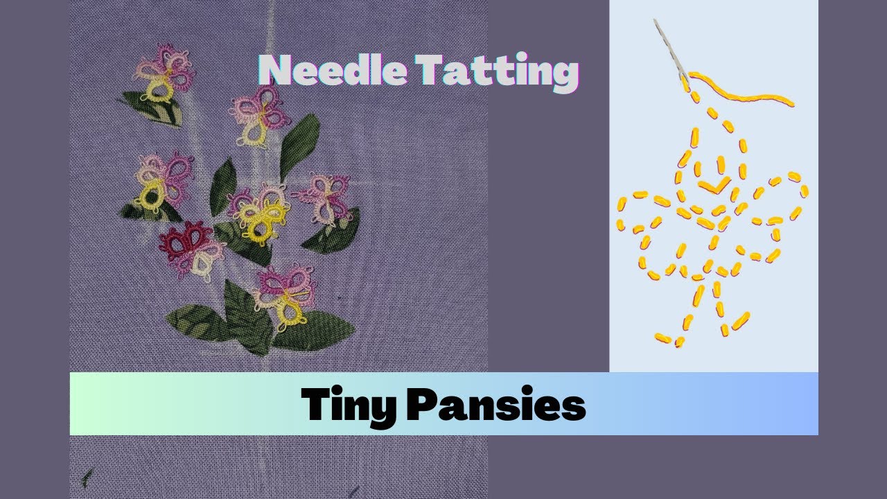 Needle Tatting Johnny Jump Ups and A #Fibroflare  #stitchalong #tattedlace #fibromyalgia