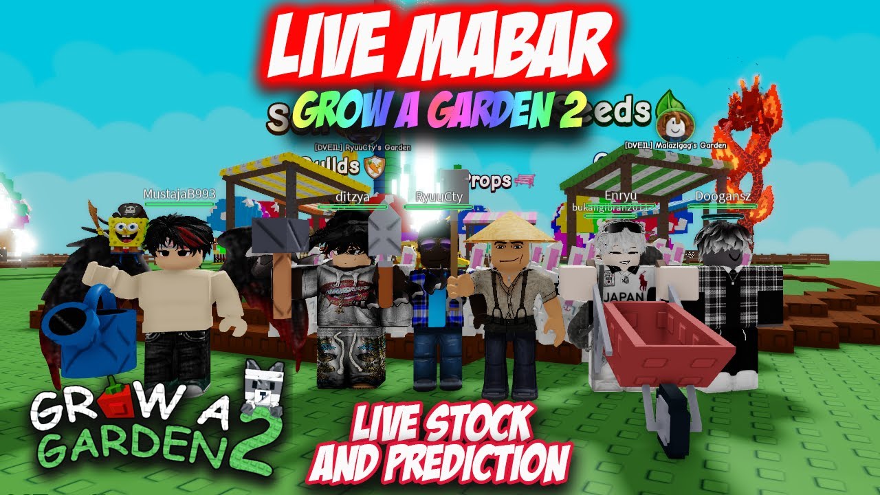LIVE  ROBLOX GROW A GARDEN 2 LIVE STOCK DAN PREDICTION