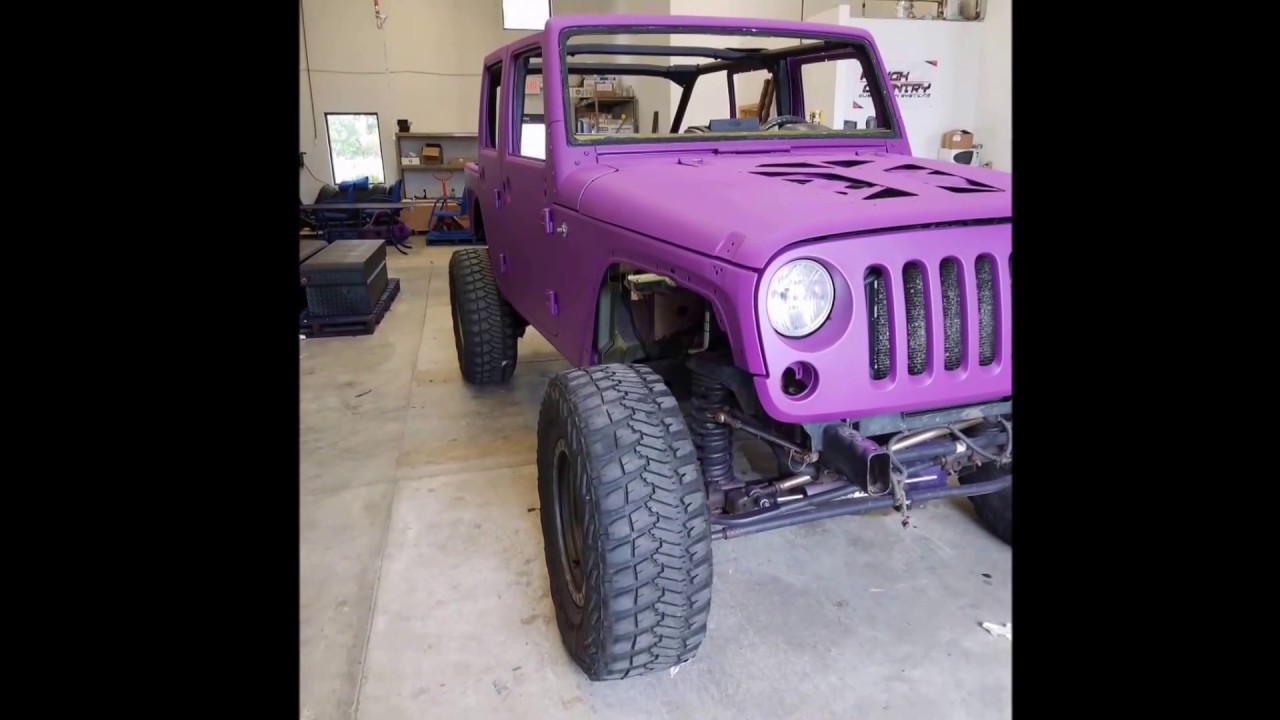 Line-X Body Armor Purple Jeep Project-4 Wheel Parts & Service Inc