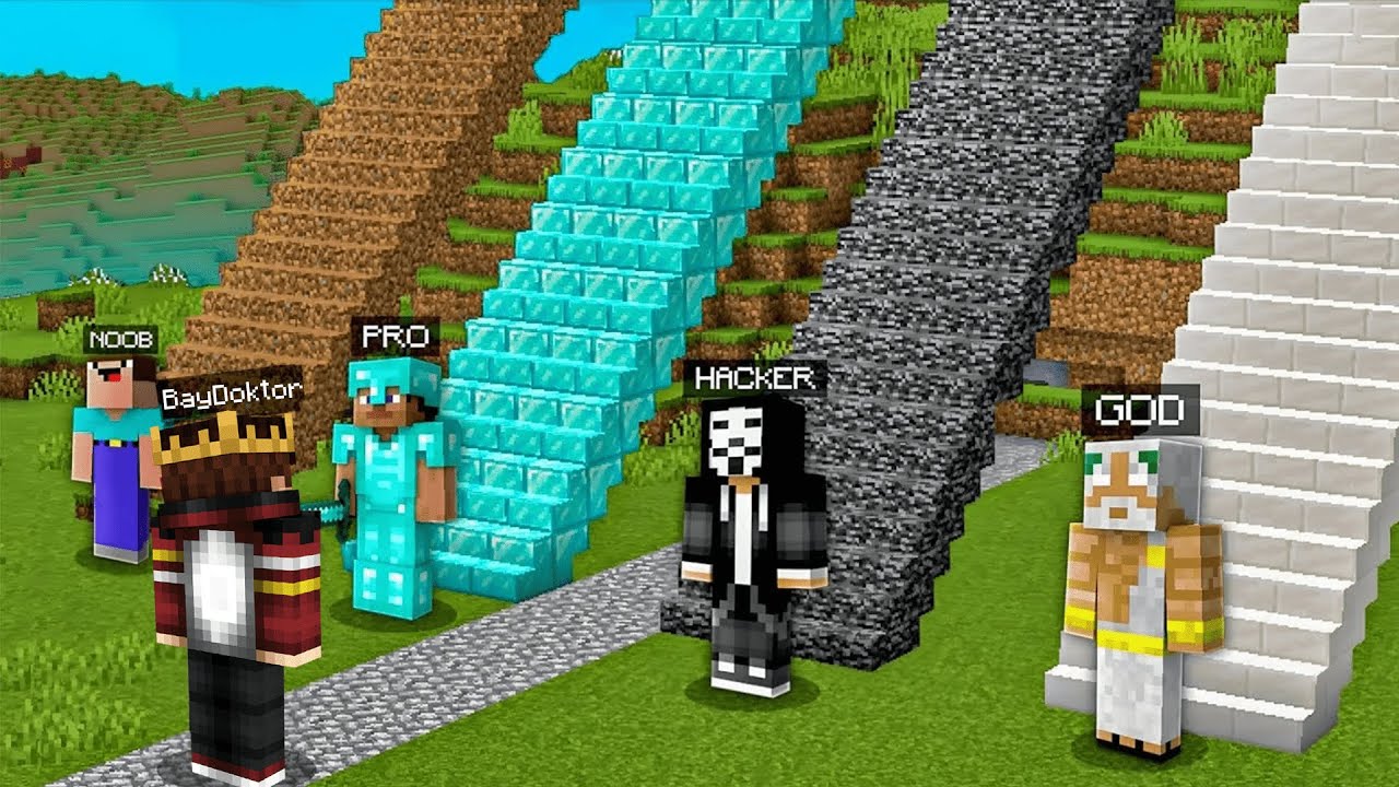 NOOB VS PRO VS HACKER MERDİVEN - Minecraft