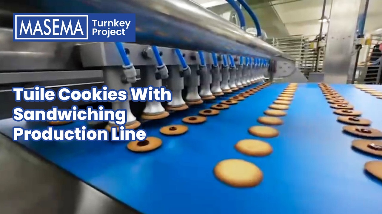 Tuile Cookies With Sandwiching Production Line