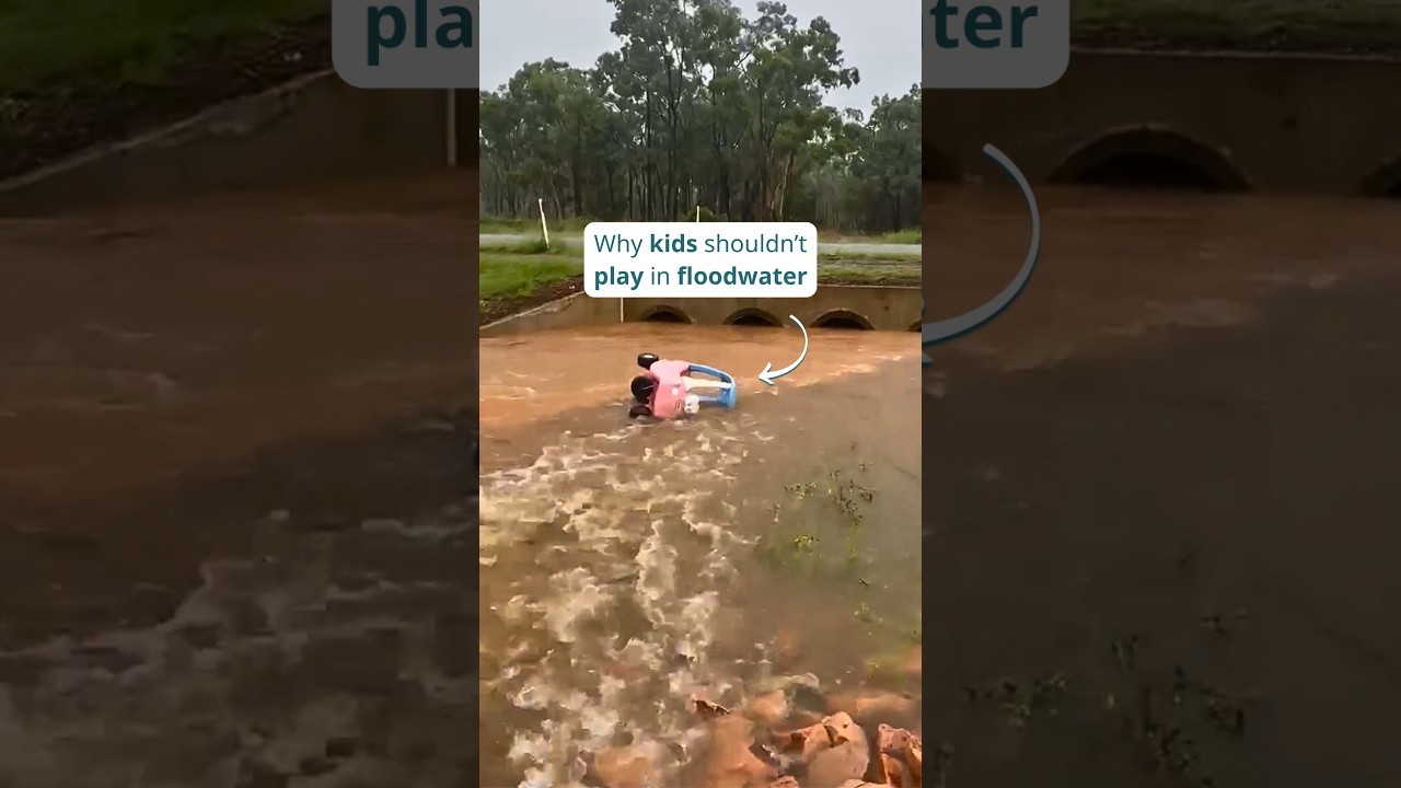 Playing in floodwater = swimming in sewage 💩