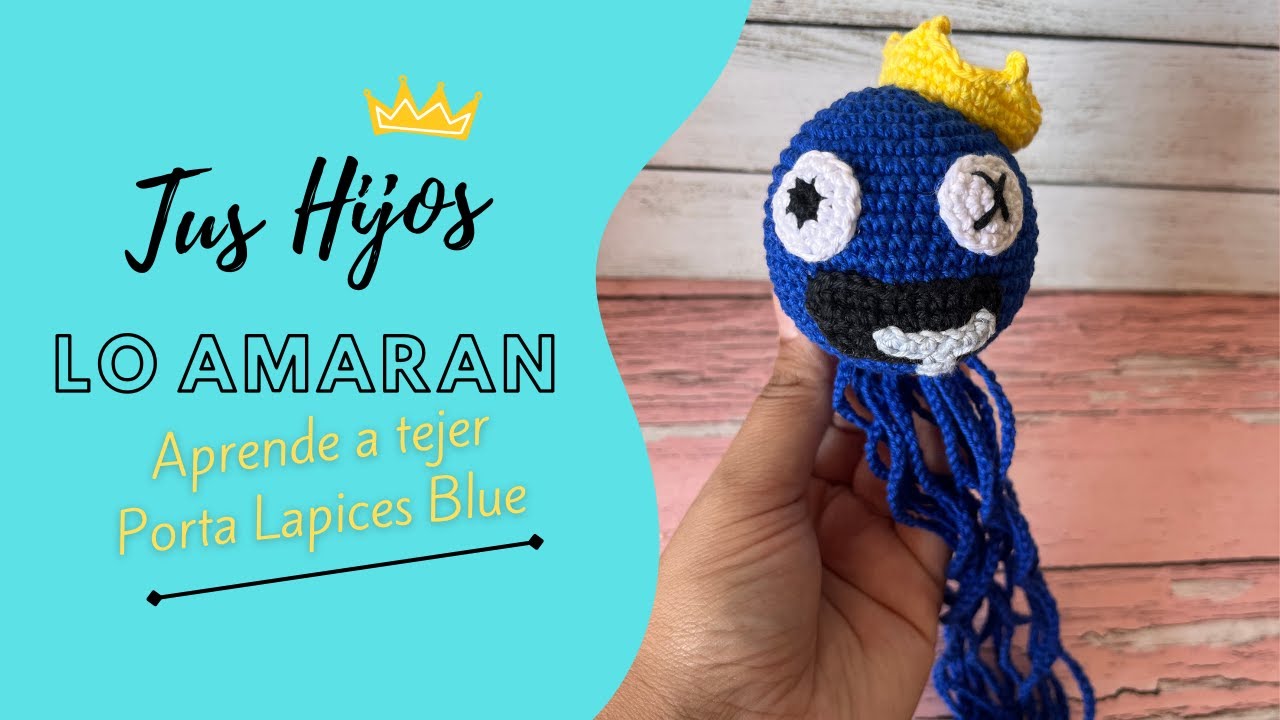 PORTA LAPICES | BLUE RAINBOW FRIENDS | BY KARIAMIGURUMIS