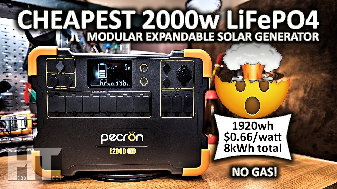 Pecron E2000LFP 2000w LiFePO4 Modular Battery Solar Generator Power Station Review