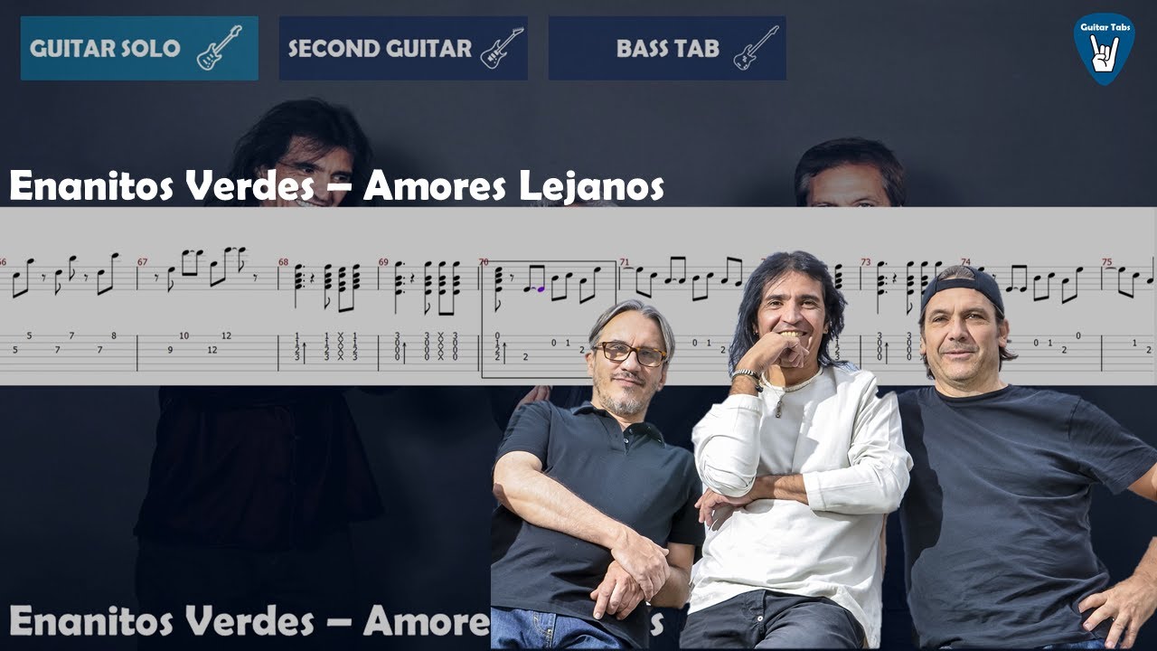 Enanitos Verdes – Amores Lejanos | Guitar Solo Tab | Tutorial by Guitar Tabs