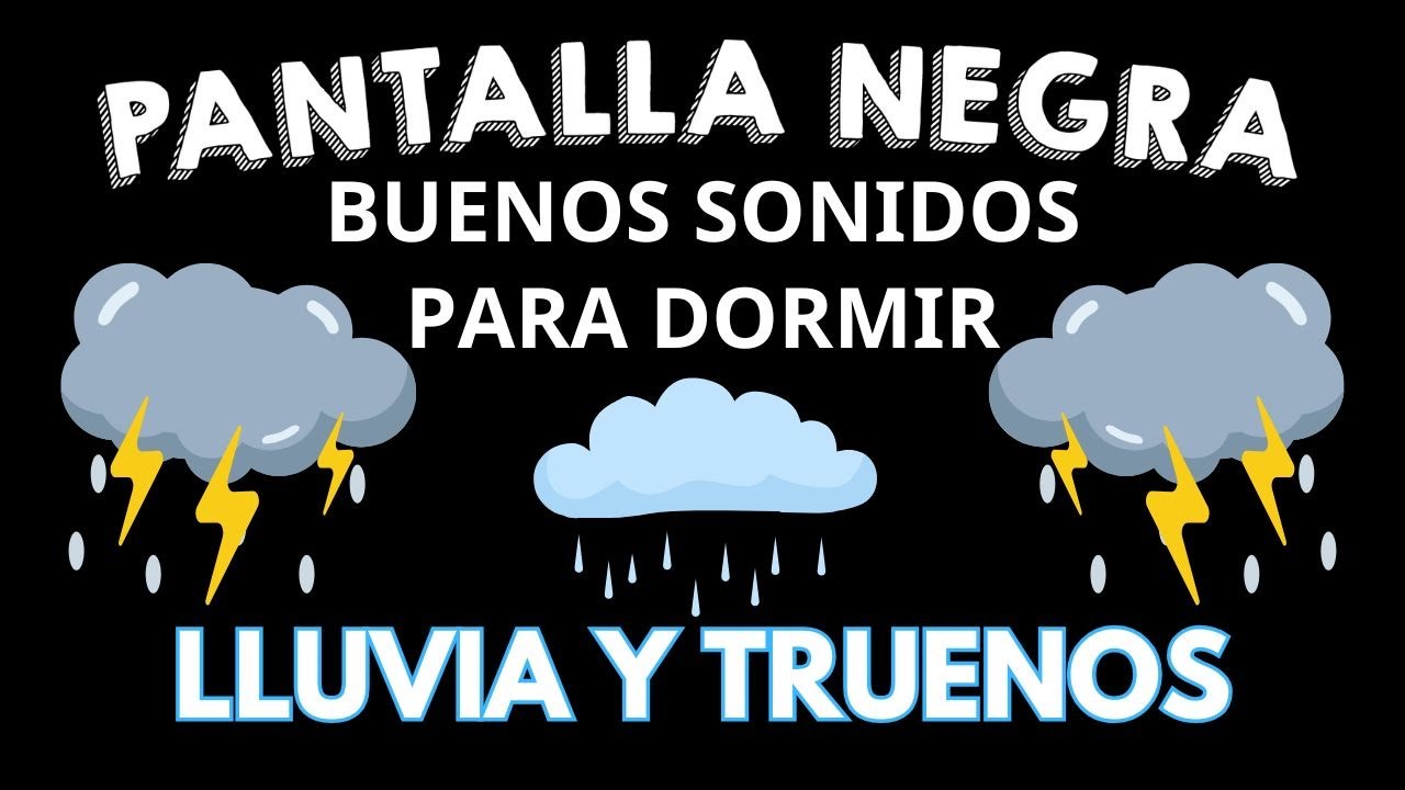 Relajantes Sonidos de Lluvia y Truenos🎧SONIDOS ASMR ⛈Para Dormir Rápido Y Relajarse⛈PANTALLA NEGRA