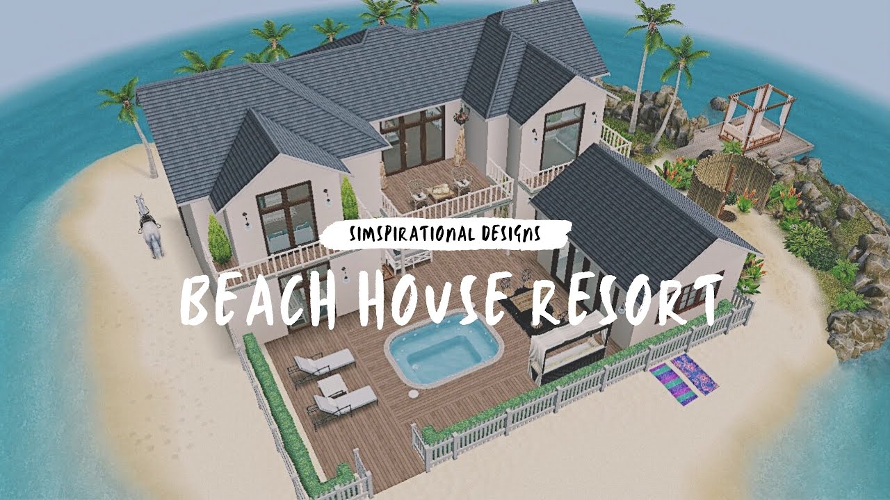 BEACH HOUSE RESORT | The Sims Freeplay | Private Island | Floor Plans (House Tour)