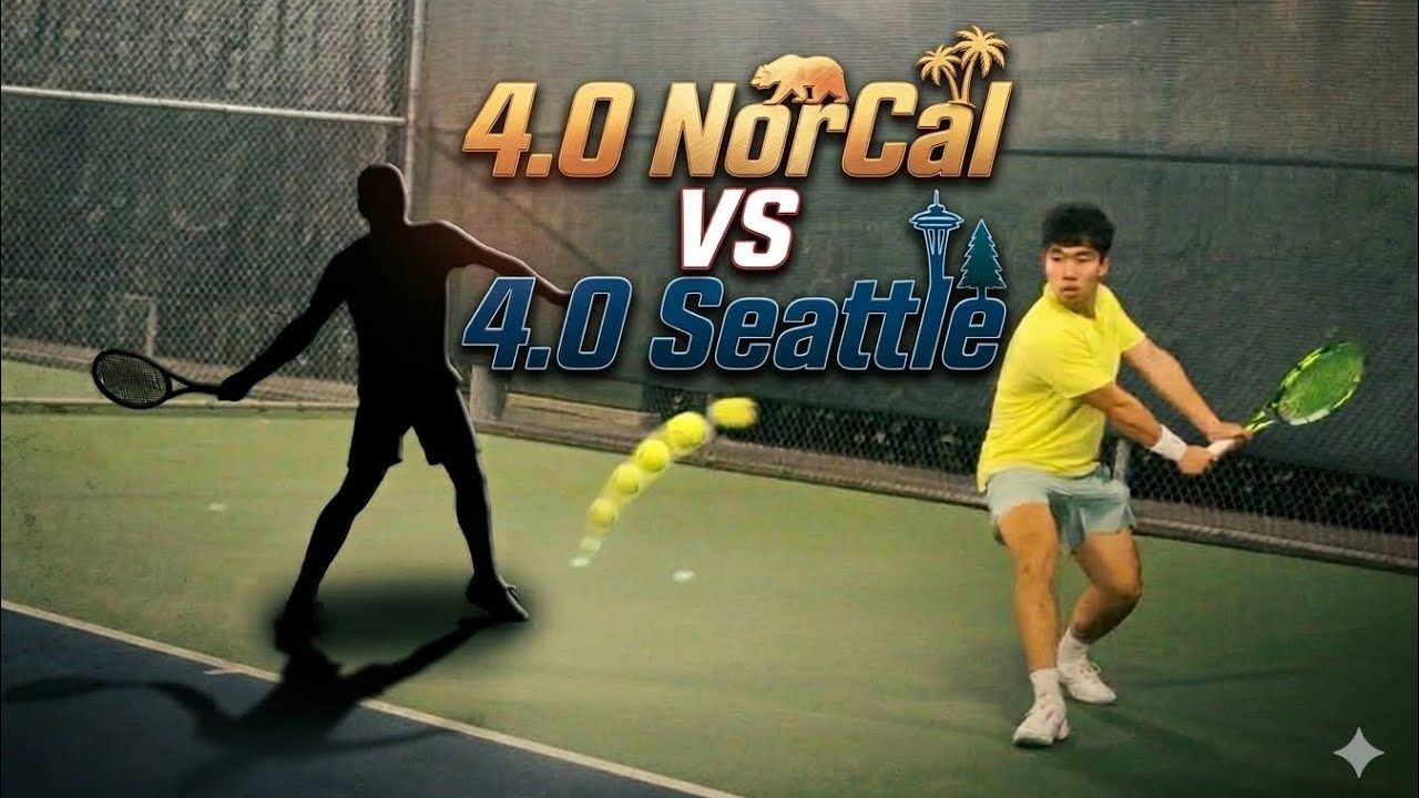 Intense tennis battle against a Seattle 4.0!