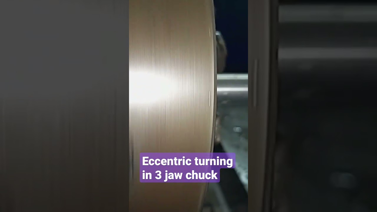 Eccentric turning in 3 jaw chuck