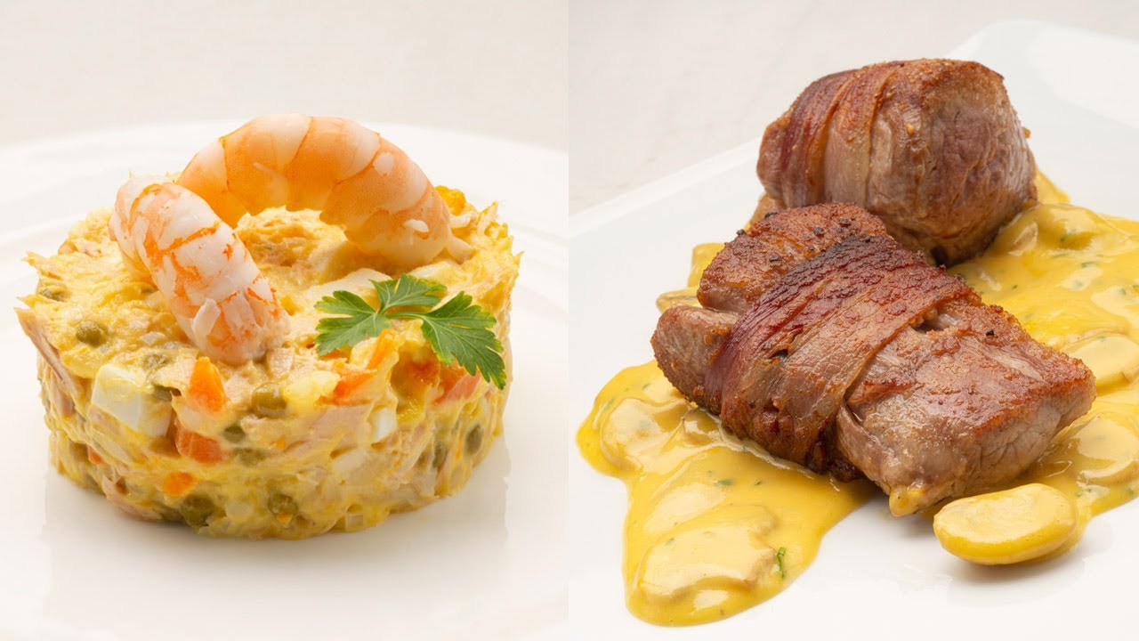 Ensaladilla con langostinos - Solomillo con salsa poulette - Cocina Abierta de Karlos Arguiñano