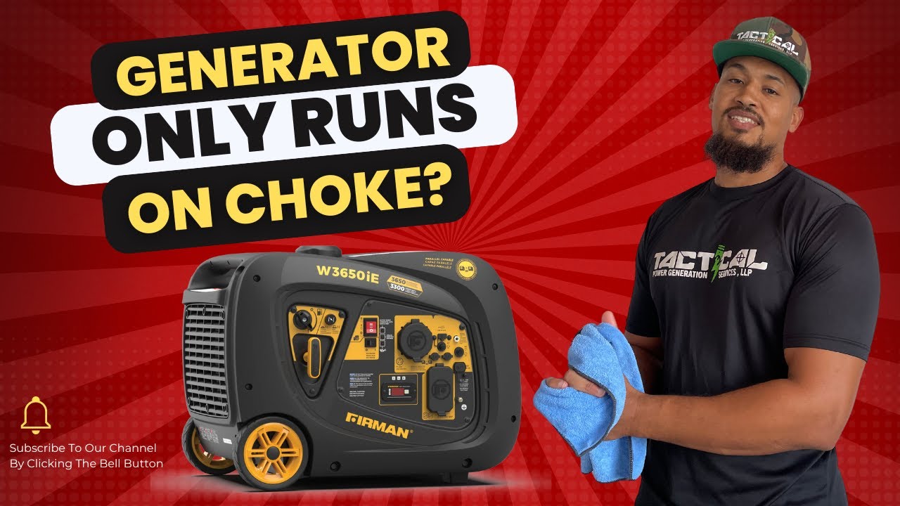 Inverter Generator only runs on Choke / Half Choke. Quick repair for all generator brands.