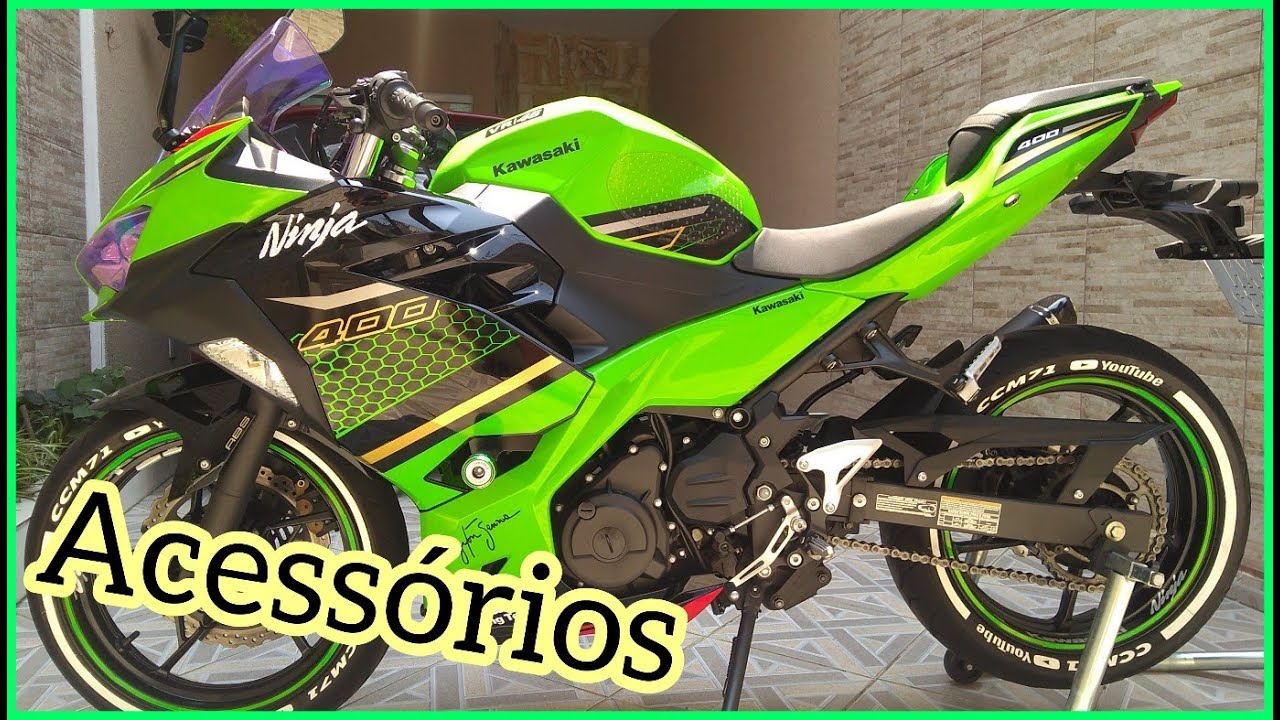 NINJA 400 2020 - VEJA TODOS OS ACESSÓRIOS QUE INSTALEI NA MOTO POR ESTÉTICA OU PROTEÇÃO