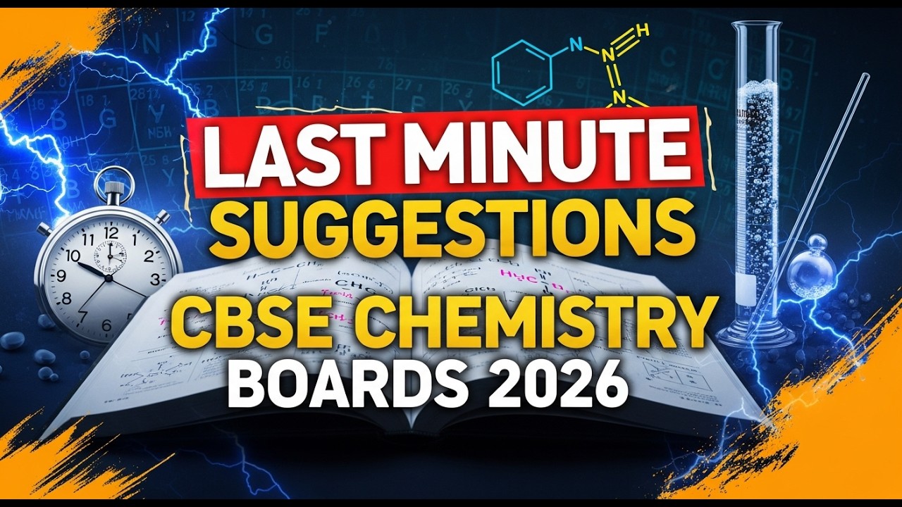 CBSE Class 12 Chemistry 2026 | Last Minute Plan to Score 90+