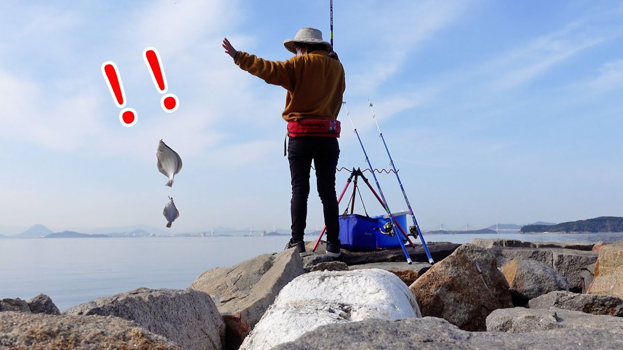 【投げ釣り】【カレイ釣り】一投目からビックリしました！！