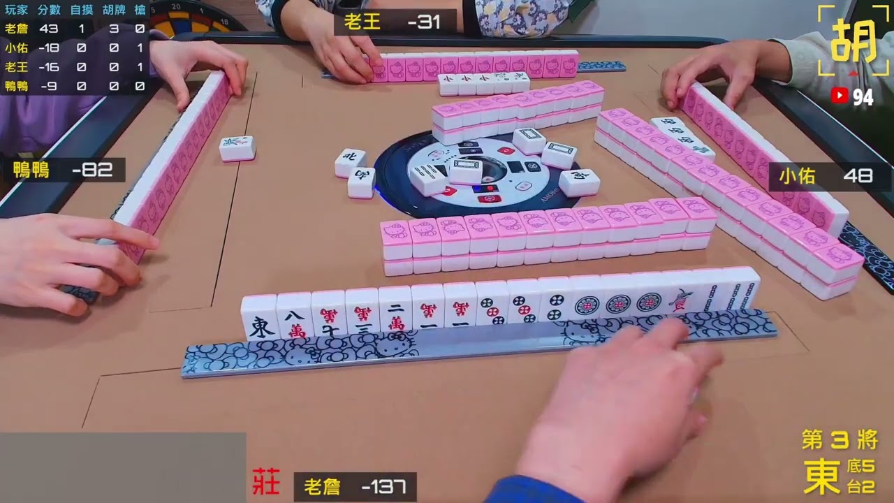 【胡牌人生】麻將:初一求好運-老詹,小佑,老王,鴨鴨 20260217-3