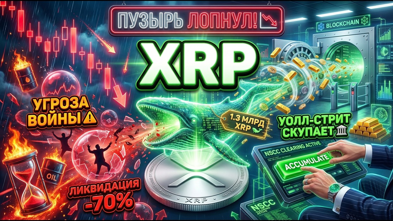 XRP⚠️Фьючерсный пузырь лопнул -70%📉Киты забрали 1.3 млрд за 48ч🐋а Уолл-Стрит уже использует XRPL🏦