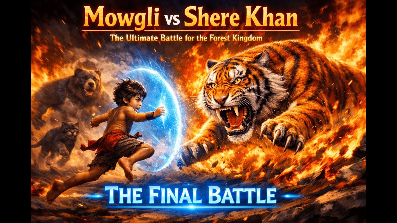 Mowgli vs Shere Khan: The Ultimate Battle for the Forest Kingdom#thejunglebook #mowgli #sherekhan