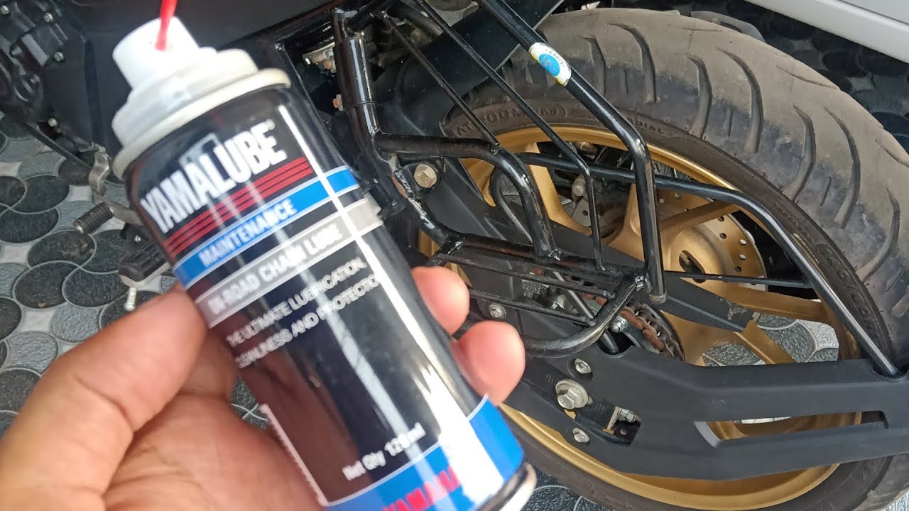yamaha fzs v4 chain clean n lube at home l 2nd service done