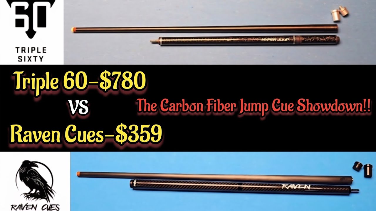 Triple 60 Hyper Jump Cue vs Raven Cues 3k Jump Cue full review! @Triple-60 @ravencuesproduct @vikingcuesLLC 