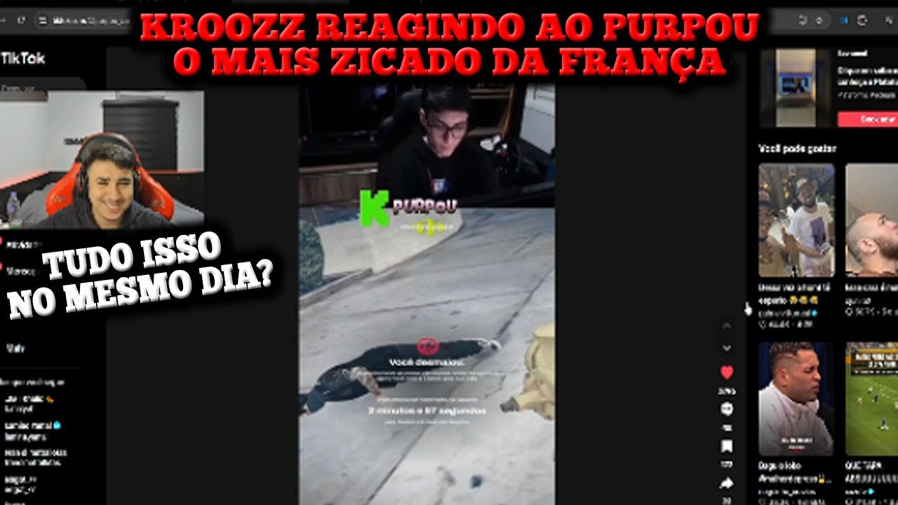 KroozzNS Reagindo Ao Purpou Sendo o Mais Zicado Da França kkkkkkkkkkk