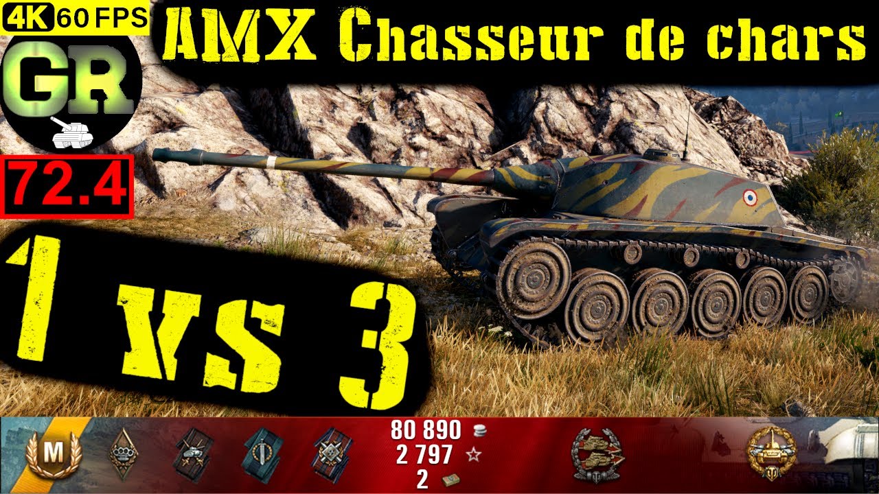 72_World of Tanks AMX Chasseur de chars WoT Replay - 4 Kills 4.6K DMG(Patch 1.4.0)