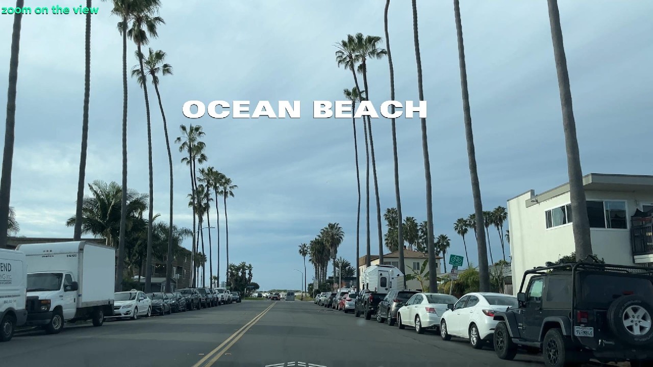 Relaxing Drive From Mission Bay To Ocean Beach | San Diego California Coastal Vibes