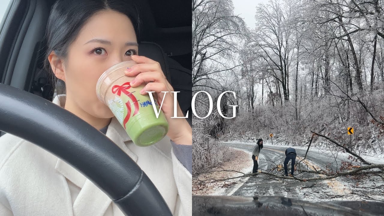 🇺🇸두쫀쿠 아닌 스타벅스 두초말! | 미국 스노우스톰 장난 아니네