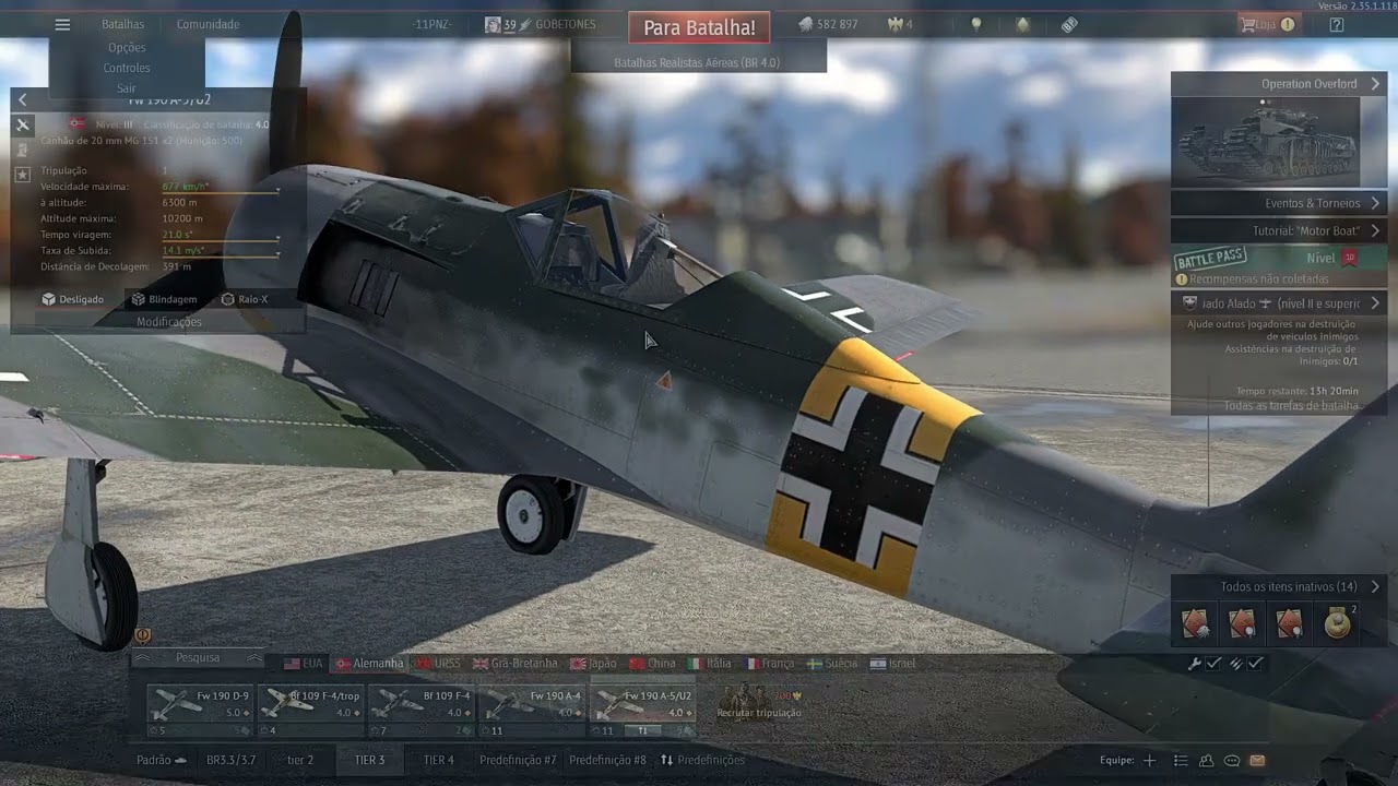 War thunder Simulação, sensibilidade do joystick, configuração.