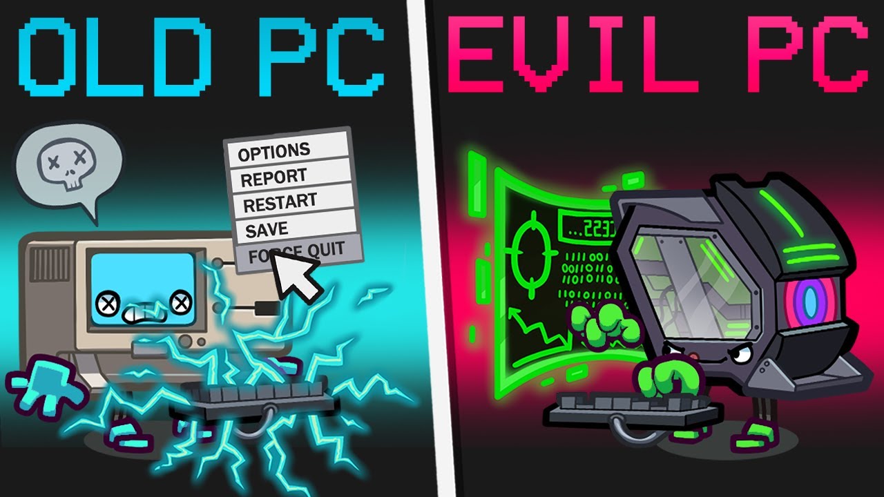 *NEW* EVIL PC IMPOSTER ROLE in Among Us?! (Funny Mod)