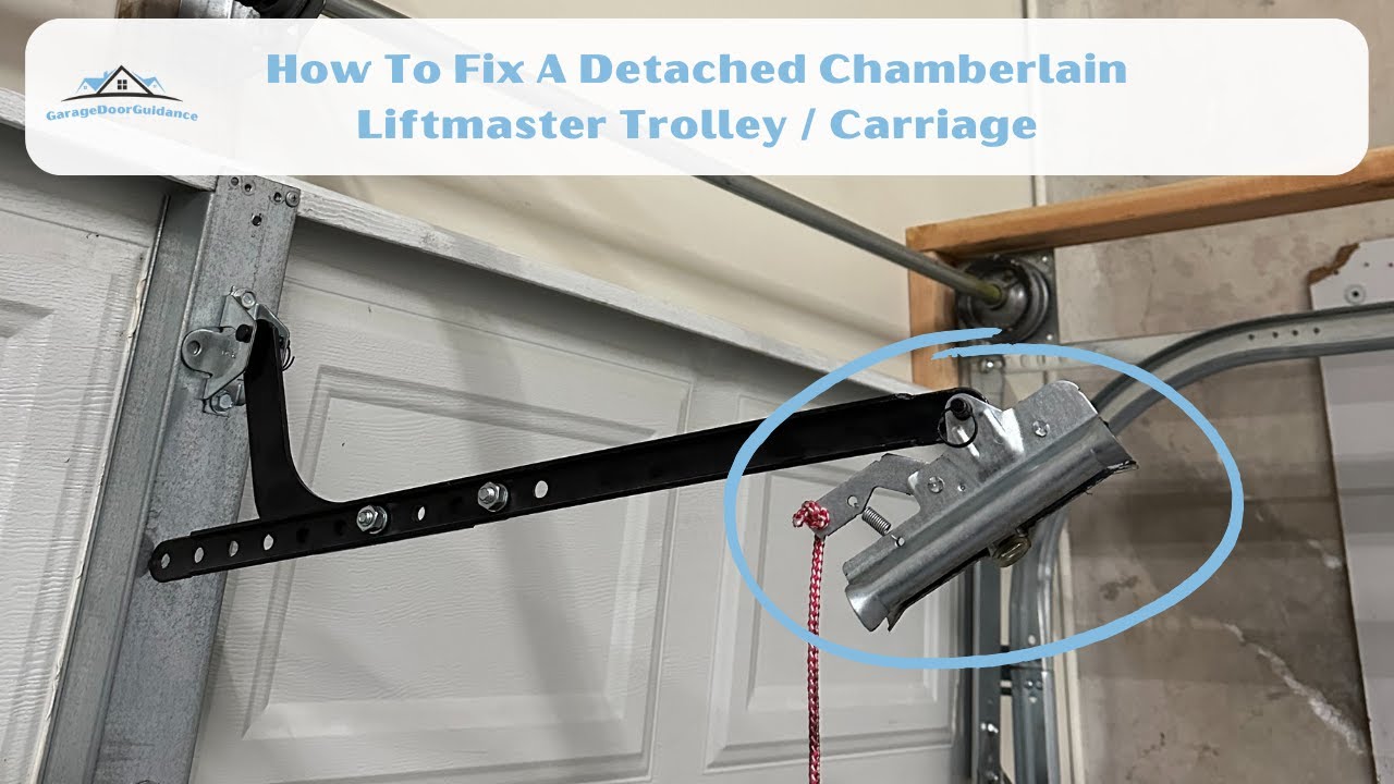 Как починить отсоединившуюся тележку/вагончик лифта Chamberlain Liftmaster
