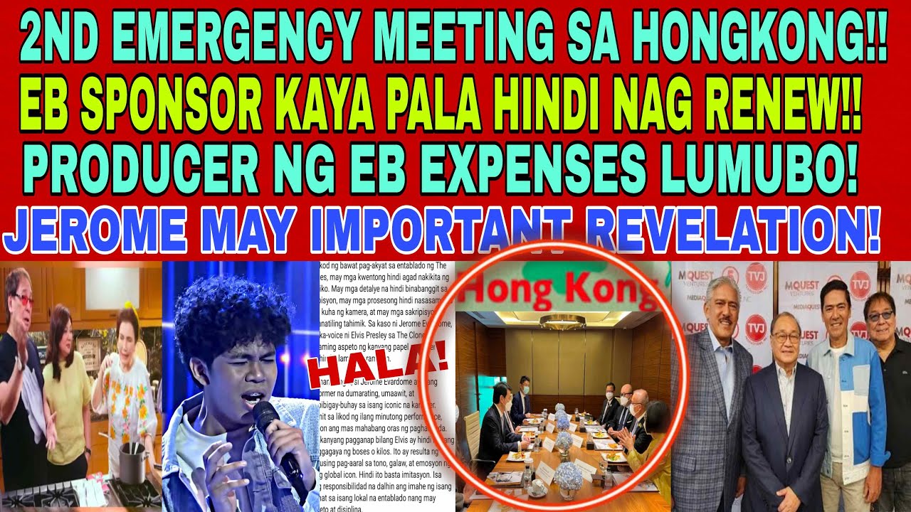TVJ HONGKONG MEETING KINASA😭EB SPONSOR KAYA PALA HINDI NA NAG RENIEW❗JEROME,MAY IMPORTANT,REVELATION