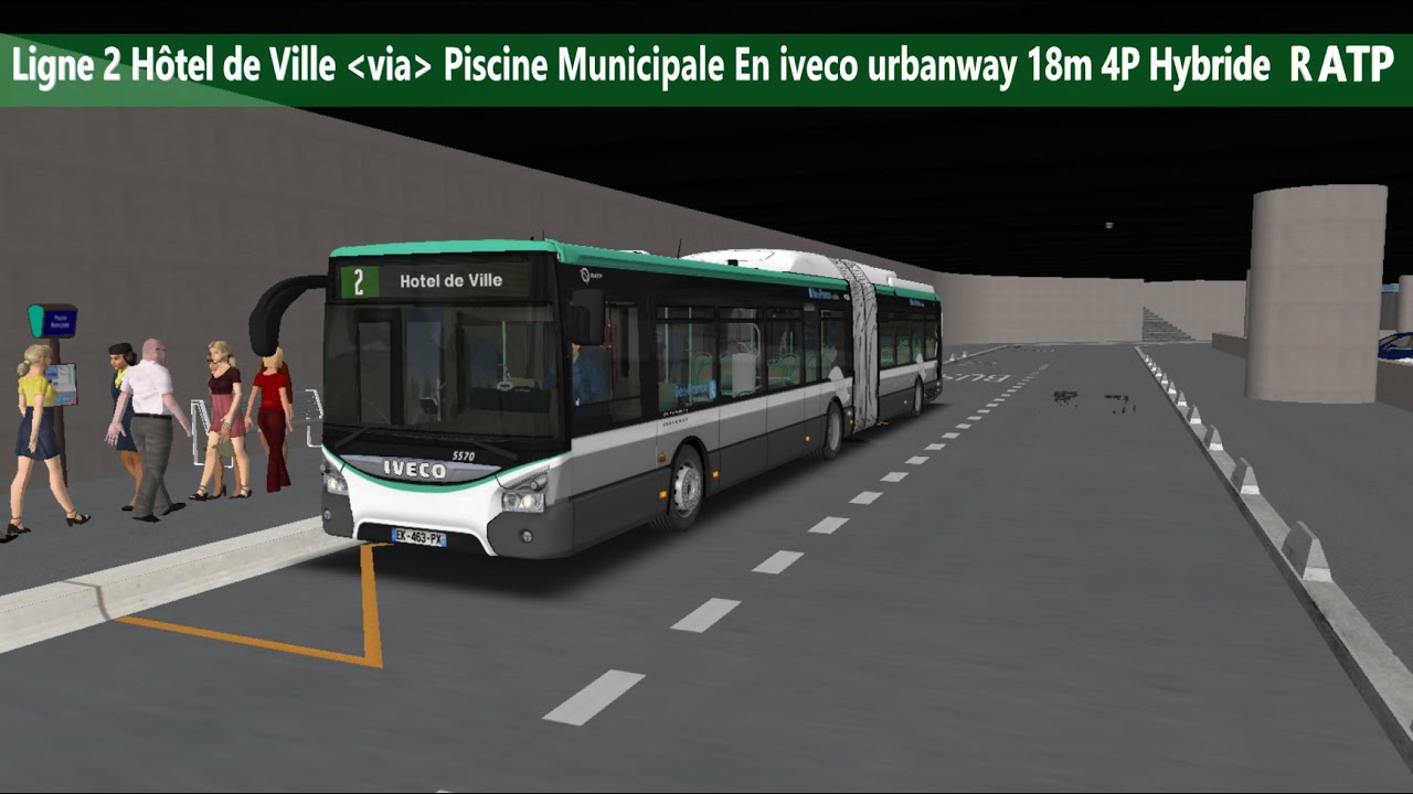 Ligne 2 Vose En Marne En iveco urbanway 18m 4P Hybride RATP