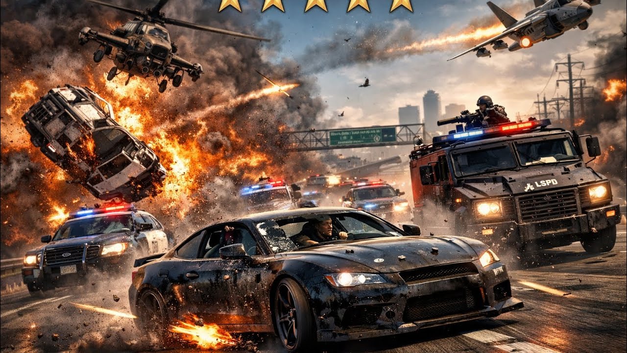 تحدي اهرب من الشرطة 3 نجوم_GTA 5 